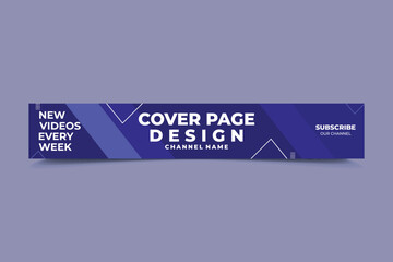 Cover Page Design. Profile Header Banner For Design Your Channel