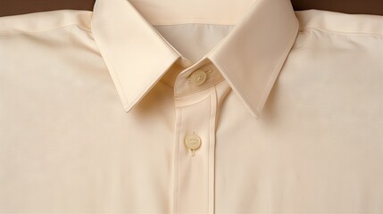  a close up of a white shirt with a brown background.  generative ai