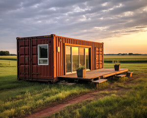 shipping container ADU (accessory dwelling unit), aka tiny home or in-law unit