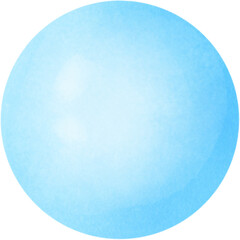 Christmas blue ball watercolor illustration