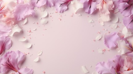 Fototapeta na wymiar a pink and white background with pink and white flowers on it. generative ai