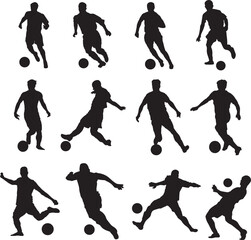 Soccer Players Silhouette Vector Pack