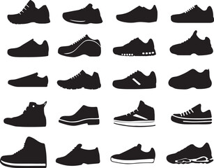 Shoe Shapes Silhouette Vector Pack