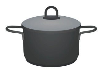 Isolated cooking pot. vector illustration