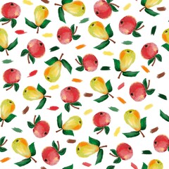 Seamless pattern with apples