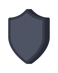 black dark shield icon vector illustration