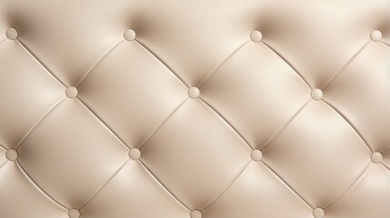  a close up of a beige leather upholstered wall.  generative ai
