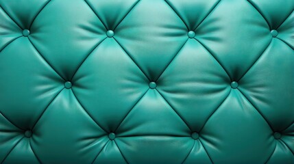  a close up of a green leather upholstered chair.  generative ai