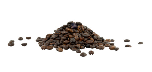 heap coffee beans isolated