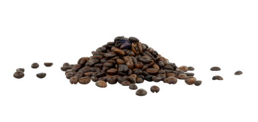 heap coffee beans isolated