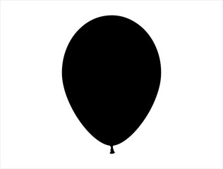 Balloon silhouette vector art white background