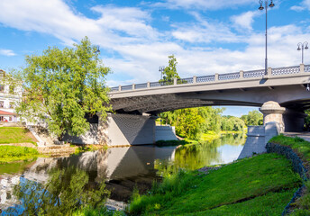 Trinity Bridge (Soviet Bridge) over the Pskova River, Pskov, Russia