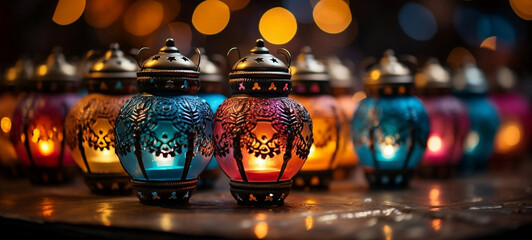 Colorful lanterns. 