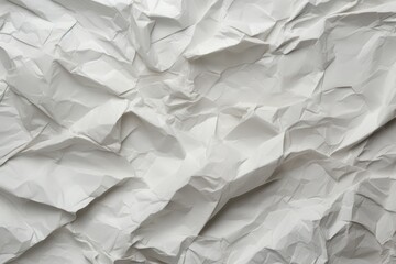 Fototapeta premium A textured white crumpled paper up close