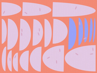 Snacks Fruits Healthy Abstract Postcard Illustration