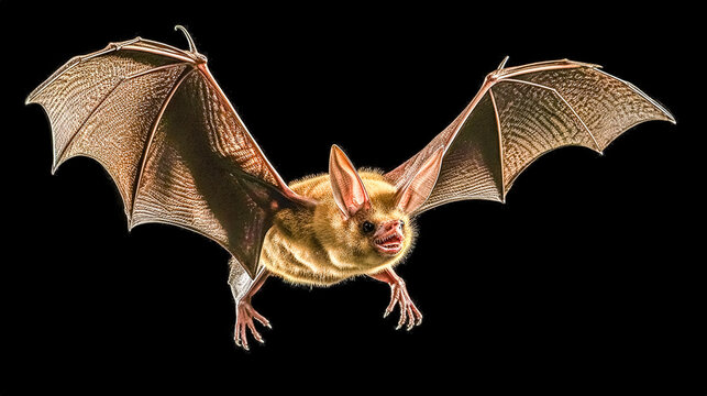 a bat flies at night