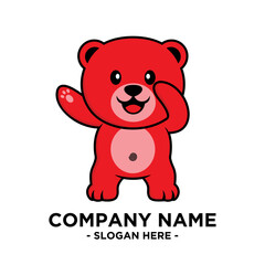 Bear Flat Mascot Logo Vector Illustrator 7