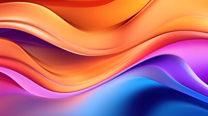 Abstract colorful lines wave presentation background. Generative AI
