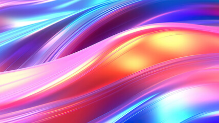 Motion graphics, sci-fi bg, Stream of multicolor neon lines form spiral shape. Generative ai