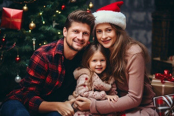 Joyful Christmas Family Portrait