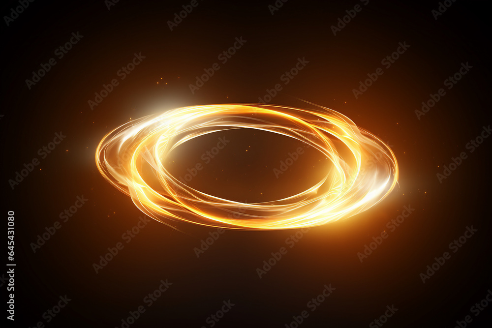 Sticker generative ai collage image picture of magic mysterious swirl twirl portal ethereal world with neon 