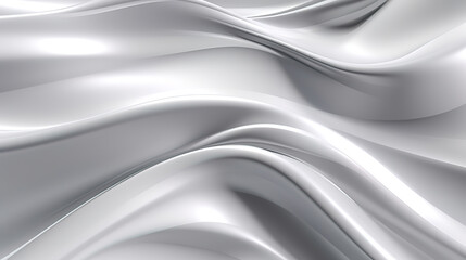 Abstract fluid metallic white grey wave in motion bright light. Generative AI