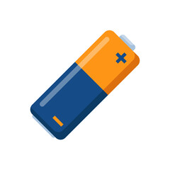 Alkaline Battery. Accumulator. Alkaline cylindrical Battery, AA size. Vector illustration.
