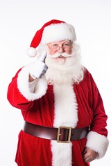 Santa Claus giving a cheerful thumbs up gesture
