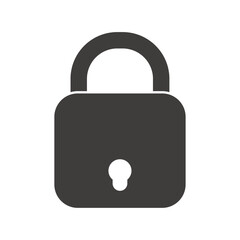 black padlock icon vector illustration
