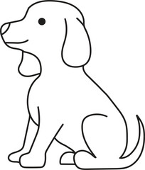 Coloring book illustrator, vector design. cute Animal Line art, Sketch Design