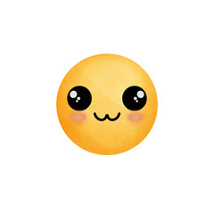 Emoji happy smiley face isolated