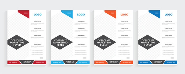 Corporate business a4 cover graphics flier, newest style marketing agency unique leaflet, creative a4 brochure, one pager pamphlet, or media kit design