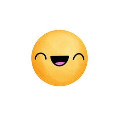 Emoji happy smiley face isolated happy smiley face