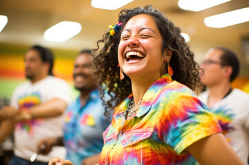 People having fun and learning at the dance class