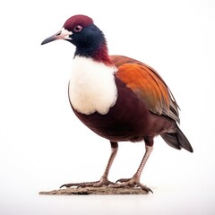 Fototapeta premium Northern jacana bird isolated on white background.