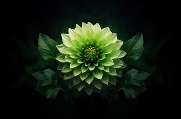 Green Dahlia Flower