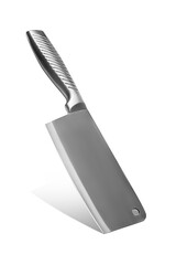 Meat cleaver knife isolated on white