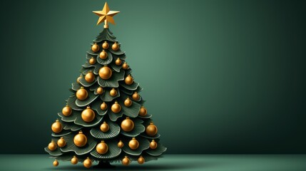 creative modern christmas tree illustration