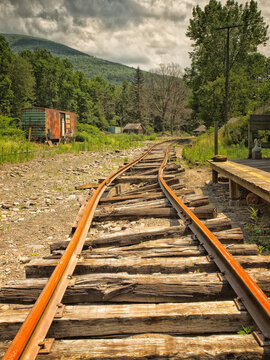 Old Phoenicia railroad, New York, no longer in service.