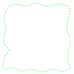 green dot abstract border frame element design 
