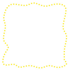 yellow dot abstract border frame element design 