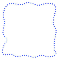 blue dot abstract border frame element design 