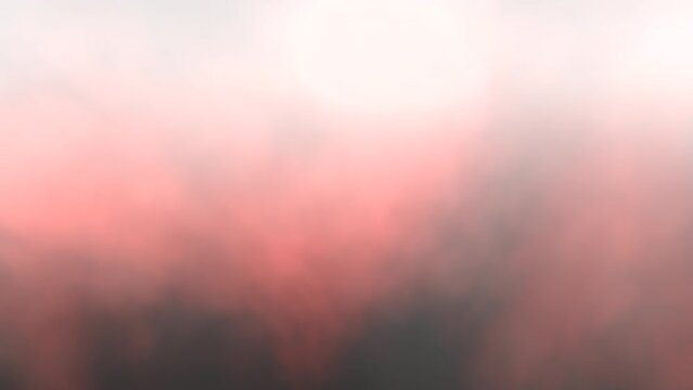 A dreamy and surreal graphic design capturing a pink-hued sky with clouds, creating a sense of tranquility and wonder