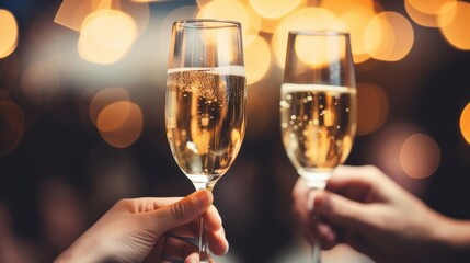 People Holding Glasses of Champagne, Celebrating Reveillon