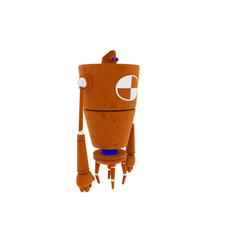 3d render robot character 