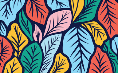 abstract background design patterned with leaves