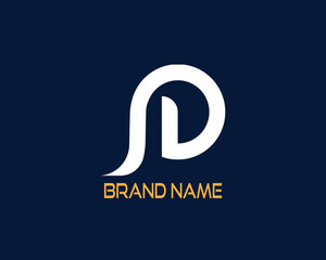 Fototapeta premium Letter logo. D letter ,EPS file, Editable Text And Color, CMYK Colors, Print Ready , Free Fonts, Easy To Download.