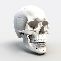 human skull isolated on white