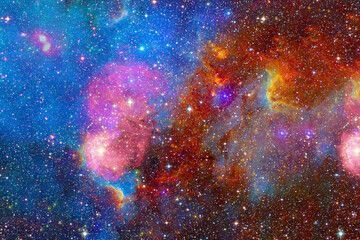 Awesome galaxy with nebulas and bright beautifull colors in outer space. Cosmic wallpaper. Cosmic...