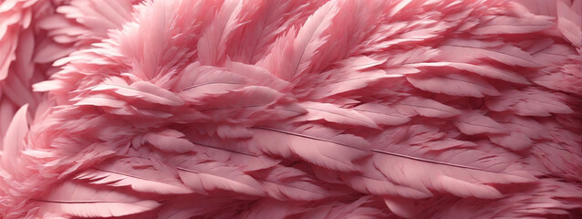 Soft pink feathers texture background. Swan Feather